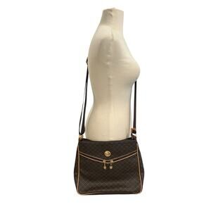 RIONI Aletta Daily Messenger Brown Signature Crossbody Bag EUC Purse Handbag
